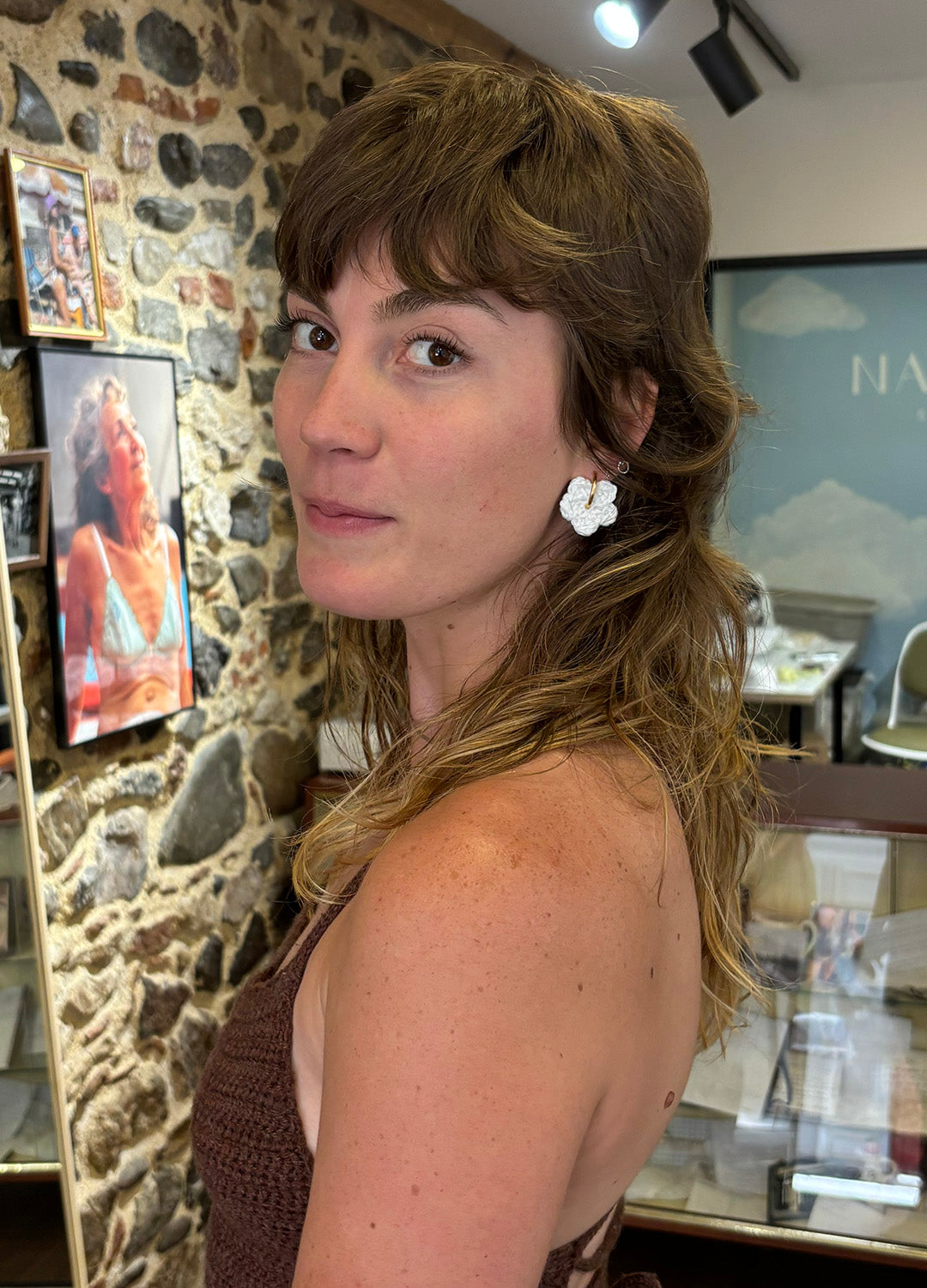 La boucle d'oreille Napperon